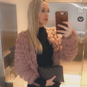 shaggy pink jacket 🪭